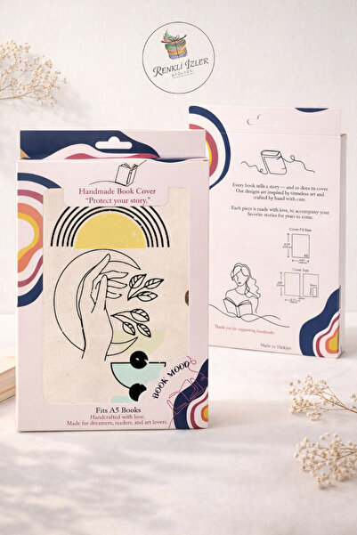 renkli izler atölyesi Doğanın Dengesi Minimal Sanat Kitap Kılıfı (Ruh & Doğa)