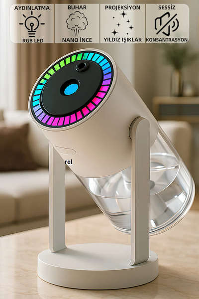 Empressco Yıldız Projektör Hava Nemlendirici Buhar Makinesi Aroma Difüzör LED...