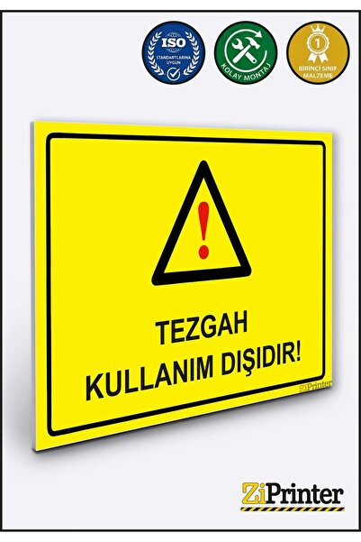ZiPrinter المنضدة غير مخصصة للاستخدام! لافتة تحذير isg ديكوتا 15x20 سم