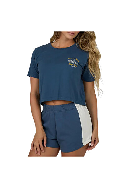 Salty Crew BOAT SHOP W Κοντομάνικο T-shirt Ινδιγκό S