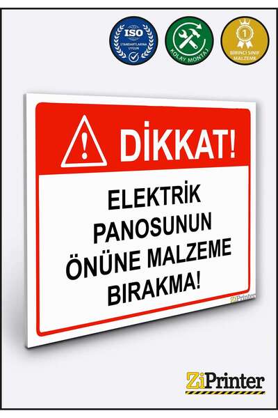 ZiPrinter انتبه! وضع المواد على واجهة اللوحة الكهربائية! لافتة تحذير ديكاتا 2...