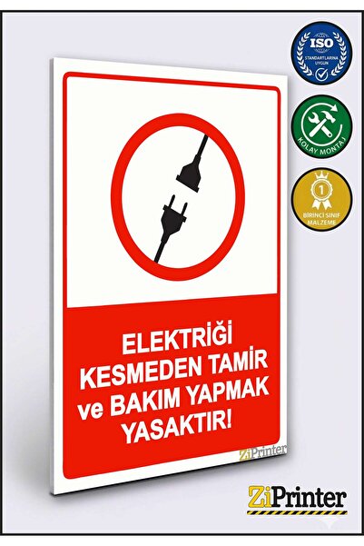 ZiPrinter التشغيل التلقائي ممنوع! لافتة تحذير isg ديكوتا 15x20 سم