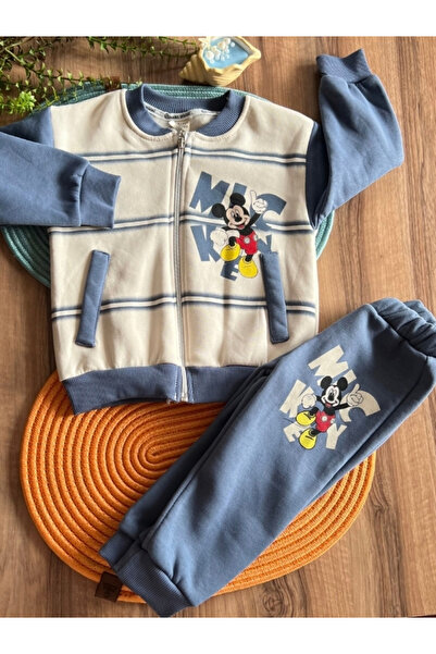 Mickey Mouse ceketli erkek çocuk takım