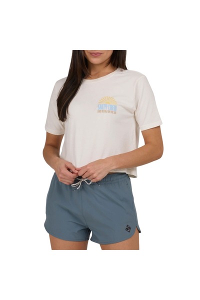 Salty Crew IN THE RAYS CROP W TEE OFF-WHITE S