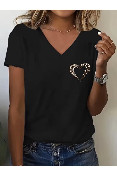 yombaa Μπλουζάκι με στάμπα. Κοντομάνικο καλοκαιρινό & ανοιξιάτικο casual τοπ,...