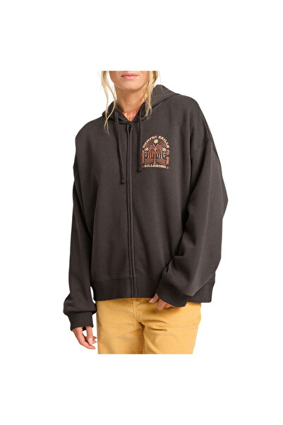 BİLLABONG EL SOL Φούτερ με φερμουάρ ολόμαυρο L