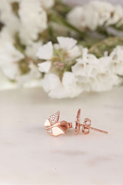 Silvano Jewelry 925 Ayar Gümüş Minik Kelebek Küpe