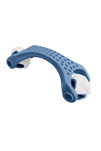 Midi Double Massage Ball with Flexible Handle for Muscle Massage - Blue