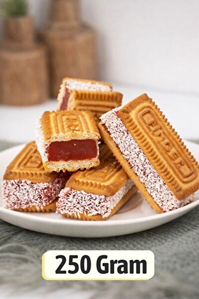ÜLKÜ KURUYEMİŞ (250 GR) Finger Bisküvi Arası Güllü Lokum