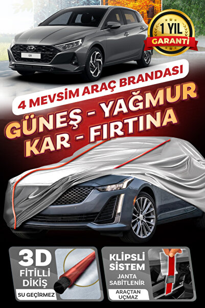 Budge Hyundai i20 - KLİPSLİ 4 MEVSİM Araba brandası - oto çadır örtü