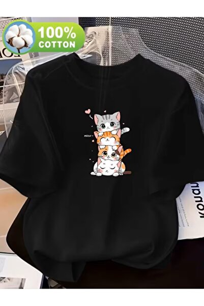 yombaa Μπλουζάκι με στάμπα. Κοντομάνικο καλοκαιρινό & ανοιξιάτικο casual τοπ,...