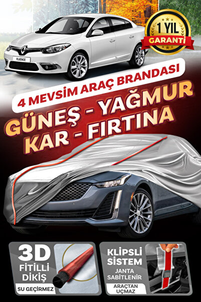 Budge Renault Fluence - KLİPSLİ 4 MEVSİM Araba brandası - oto çadır örtü