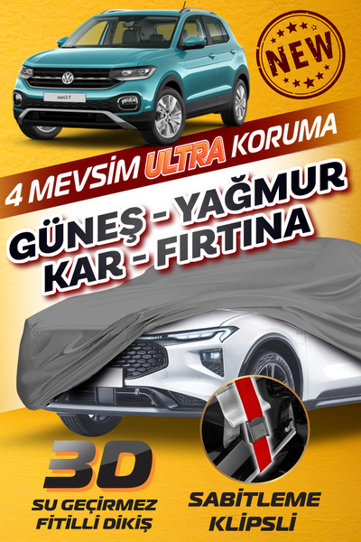 Budge Volkswagen T-Cross KLİPSLİ 4 MEVSİM Araba brandası - oto çadır örtü