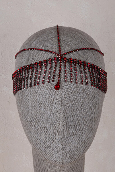 Hayalperest boncuk Νυφικό αξεσουάρ μαλλιών με κρυστάλλινες πέτρες και κρεμαστ...