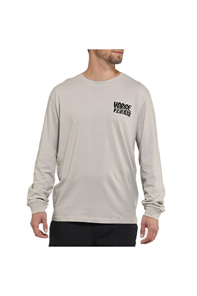 Horsefeathers DISTORT Μακρυμάνικο Μπλουζάκι Τσιμέντο XXL