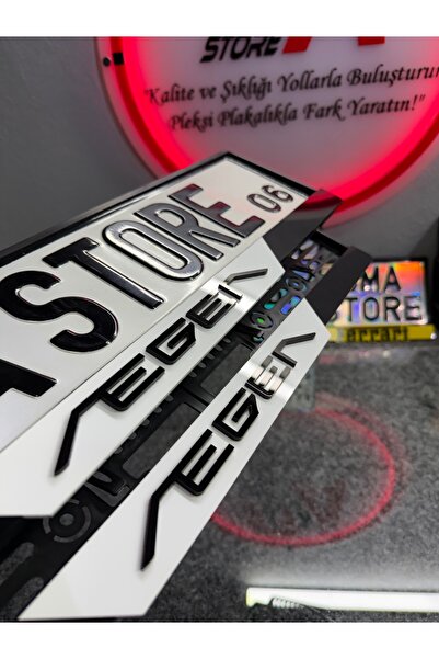 BMASTORE06 FİAT EGEA ZEBRA MODEL PLEKSİ PLAKALIK(1çift, 2adet)