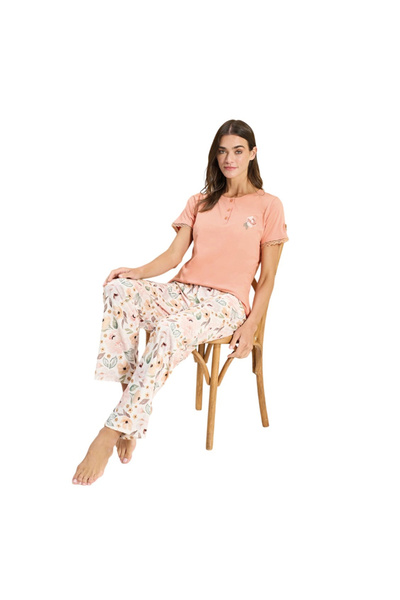 Over Sleep by Poleren Over Sleep 3342 Γυναικείο Καλοκαιρινό Σετ Modal (M-L-XL...