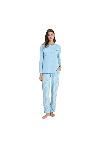 Over Sleep by Poleren Over Sleep 3314 Women's Plus Size Front Button Modal Su...