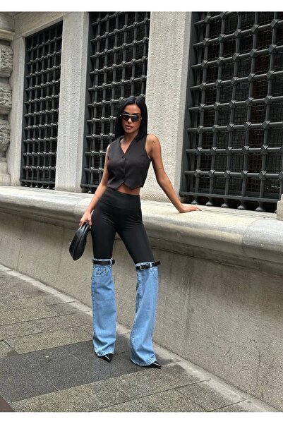 Weekeep Design Leggings Detailed Jean Trousers