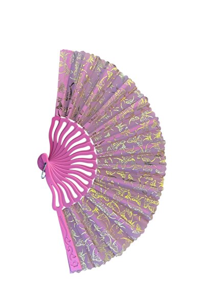 YELPAZE DÜNYASI Yelpaze Pembe Yaldızlı Gece Yelpazesi
