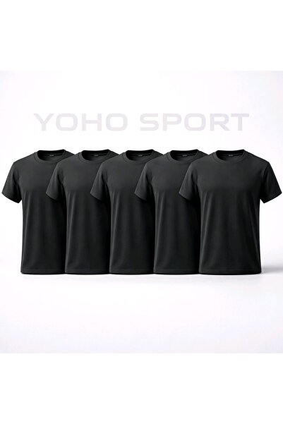 YOHO SPORT Tricou unisex cu croială de bază, 100% bumbac, cu textură moale, n...