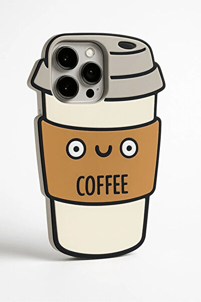 OSG iPhone 13 Pro Max Uyumlu Kahve Desenli Premium Darbe Koruyucu Coffee Tele...