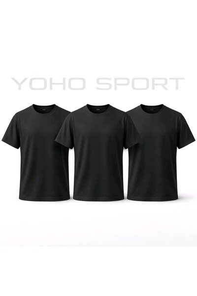 YOHO SPORT Tricou unisex cu croială de bază, 100% bumbac, cu textură moale, n...