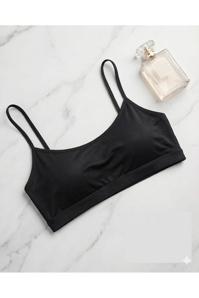 LİRONA Removable Padded Cotton Lycra Wire-Free Strapless Bustier with Removable Pads
