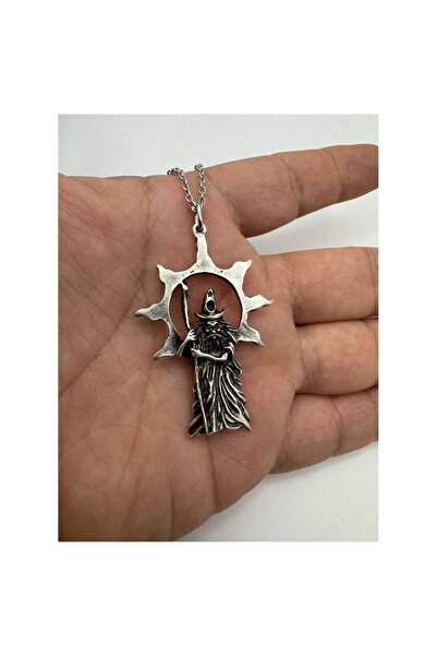MİLALAZO Wizard Unisex Necklace with Sorcerer Figure Gothic Punk