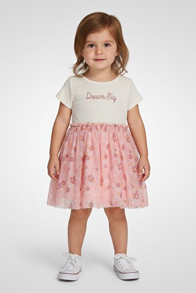 Young Hearts Toddler Girl 2Pcs Floral Dress And Panty Set, Multicolor