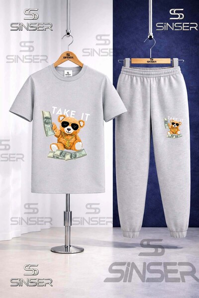 SS SİNSER Παιδικό Σετ Φόρμας με Στάμπα AYICIK TAKE IT BYZ