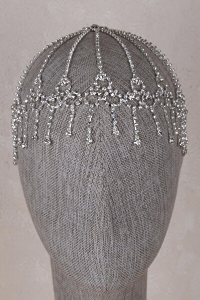 Limelia Κρυστάλλινο αξεσουάρ μαλλιών νύφης με πέτρες, αλυσίδα και λεπτομέρεια...