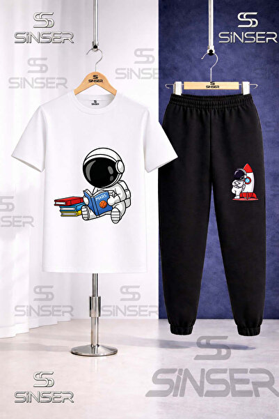 SS SİNSER Παιδικό ΣΕΤ Φόρμας με Τυπωμένο Μπλουζάκι και Στάμπα  "ΠΑΙΔΙ ΑΣΤΡΟΝΑ...