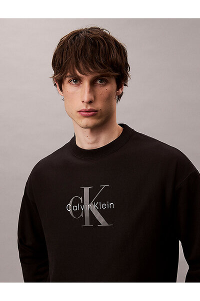Calvin Klein Men's Premium Terry Monogram Sweatshirt