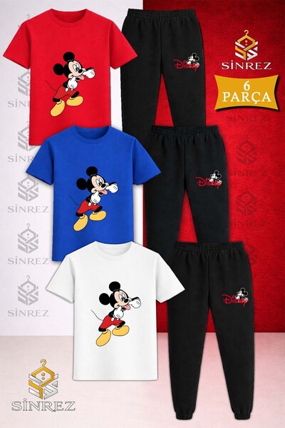 SİNREZ Set de trening pentru copii MICKY TONGUE OUT din 3 piese
