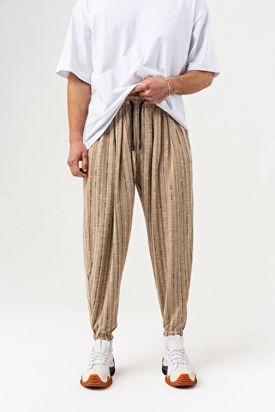 go gang own Πλισέ σαλβάρι με λεπτομέρεια ρίγες, ελαστική μέση και ελαστικά τε...