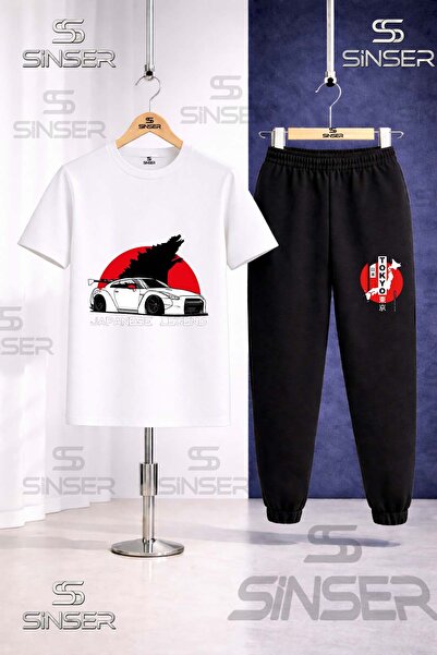 SS SİNSER Set de trening pentru copii cu tricou imprimat CAR TOKYO BYZ JAPENE...