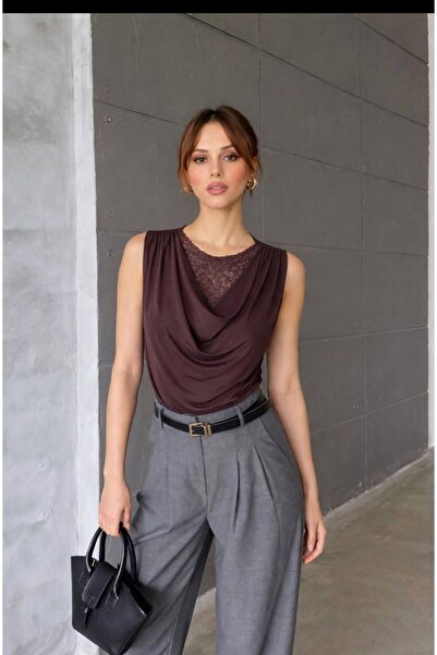 FRİYA Women's Lace Detailed Blouse