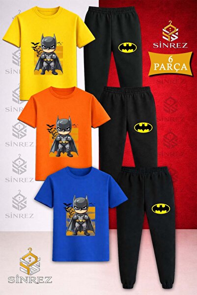 SİNREZ Set de trening pentru copii, cu tricou imprimat în 3 piese, cu design ...
