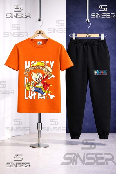 SS SİNSER Παιδικό σετ φόρμας ANIME ONE PIECE SOL YAZI με στάμπα