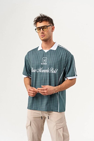 go gang own Μπλουζάκι Τζέρσεϊ με Γιακά Πόλο, Έντονο Σχέδιο, Υπερμεγέθες "