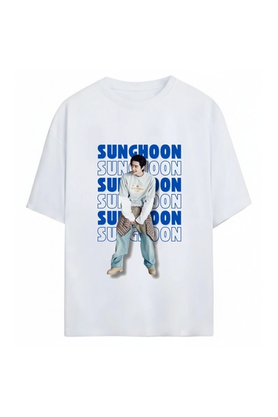SVART WEAR Sunghoon Enhypen K-Pop Unisex Oversize %100 Pamuklu T-Shirt