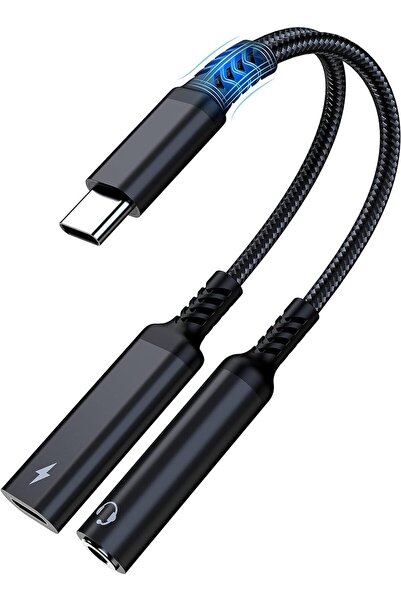 Mizi محول USB C إلى سماعة رأس 3.5 ملم وشاحن من باور زون