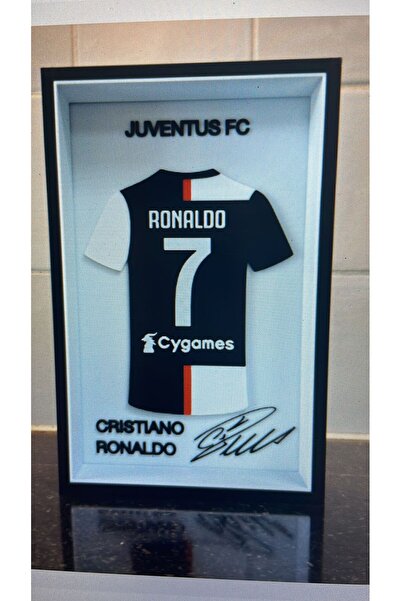 sonvadi Cristiano Ronaldo Juventus.Forma İmzalı Çerçeve Hediyelik 14x22 cm