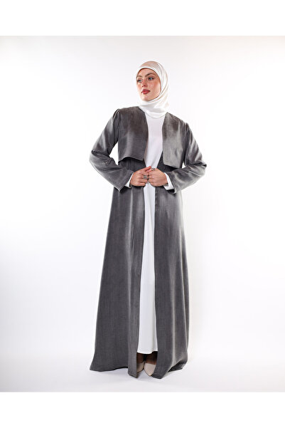 HARİKA WEAR VELAR - Gri Özel Abaya