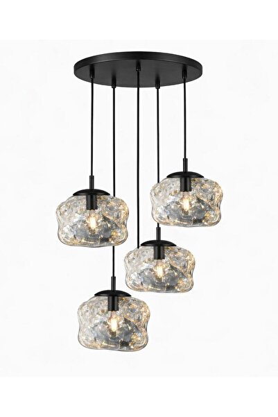 ecodesignline Liquid Glass 4 Modern Sarkıt Avize – Bakır , Gold , Füme Organi...