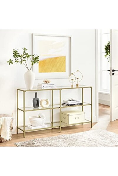 VASAGLE Consolă cu rafturi clasice și suspendate, model Alanna