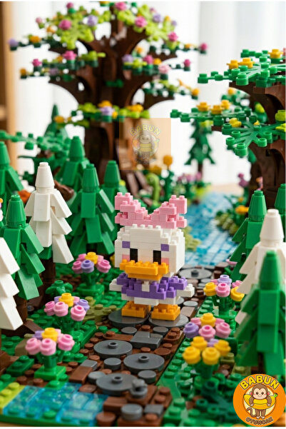 Bricks Daisy Duck Karakter Figürü 3D Yapboz Puzzle Yapı Oyuncakları