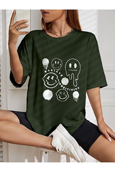 AZIZI TEKSTIL Μπλουζάκι με στάμπα φάντασμα μεγάλου μεγέθους