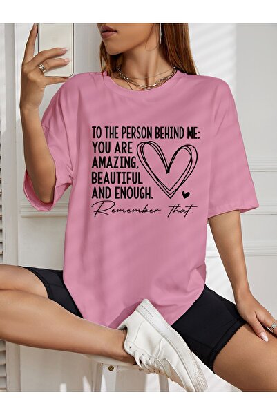 LOTS MODA Μπλουζάκι με στάμπα καρδιάς μεγάλου μεγέθους